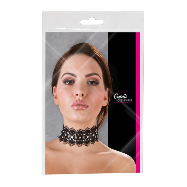 Collier brodé avec strass - Cotelli Accessoires
